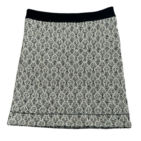 Sandro ivory black Jazz metallic jacquard knit mini skirt size 3/L - Picture 7 of 11